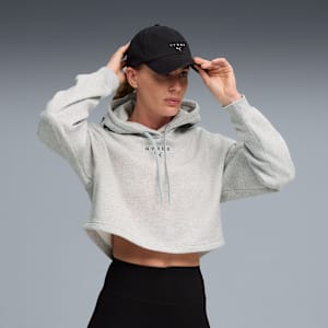 PUMA x HYROX Heavyweight Hoodie Women, Light Gray Heather, large-GBR
