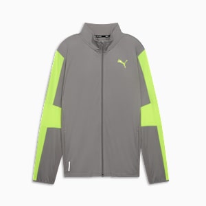 TRAIN FAVORITE Men's Zip-Up Training Jacket, Stormy Slate, extralarge