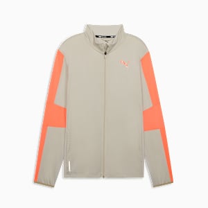 TRAIN FAVORITE Men's Zip-Up Training Jacket, Desert Dust, extralarge