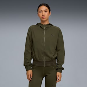 Train Favorite Women's Woven Jacket, Dark Olive, extralarge