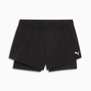 Short tissé 2-en-1 Femme, PUMA Black, extralarge