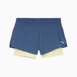 Shorts de punto 2 en 1 para mujer, Dark Indigo, extralarge