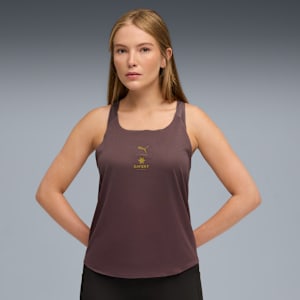 Playera de running que absorbe la humedad PUMA x SAYSKY para mujer, Raisin, extralarge