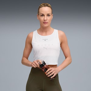 Playera corta sin mangas para mujer PUMA x HYROX ULTRASPUN, PUMA White, extralarge