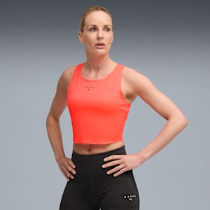 PUMA X HYROX Women’s ULTRASPUN Cropped Tank, Glowing Red, extralarge-IND