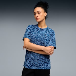 ESSENTIAL Women's All-Over-Print Training Tee, Dark Indigo, extralarge-IND