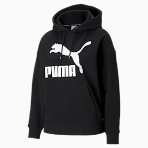 Classics Logo Women's Hoodie, Puma Black, extralarge