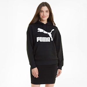 Classics Logo Women's Hoodie, Puma Black, extralarge