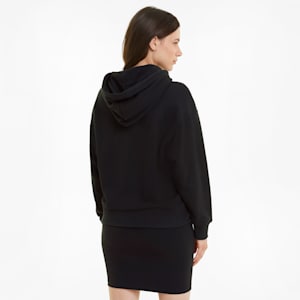 Classic Logo Relaxed Fit Woman's Hoodie, Puma Black, extralarge-IND