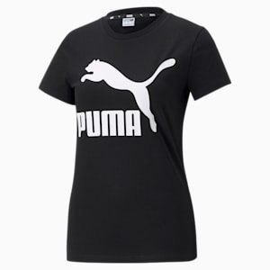 Classics Logo Women's Tee, Puma moldado Black, extralarge