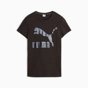 Playera Classics Logo para Mujer, PUMA Black-shimmer, extralarge