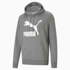 Classics Logo Regular Fit Men's Hoodie, Medium Gray Heather, extralarge-IND