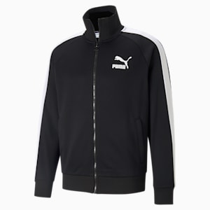 Chamarra de pista Iconic T7 para hombre, Puma Black, extralarge