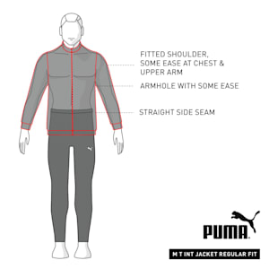 Iconic T7 Regular Fit Men's Track Jacket, Puma Black-Green Gables, extralarge-IND