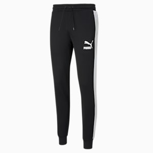 Iconic T7 Slim Fit Men's Track Pants, Puma Black, extralarge-IND