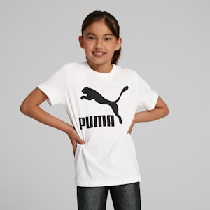 CLASSICS Big Kids' Tee, Puma White, extralarge