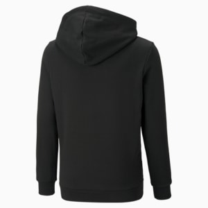 Classics Logo Boy's Hoodie, Puma Black-Light Lime, extralarge-IND