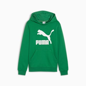 CLASSICS Logo Big Kids' Hoodie, Archive Green, large
