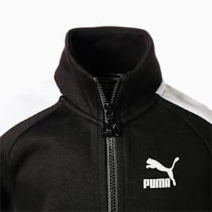 Chamarra de pista Iconic T7 juvenil, Puma Black-Puma White