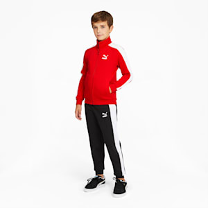 Iconic T7 Boys' Track Jacket, High Risk Red, extralarge