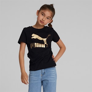 Classics Logo Girls' Tee, Puma Black, extralarge