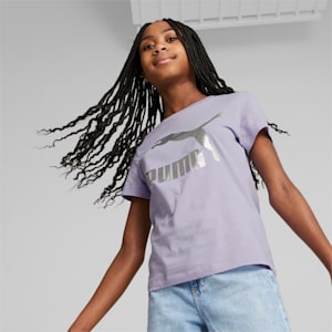 Classics Logo Girls T-Shirt, Vivid Violet, extralarge-IND