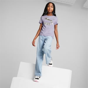 Classics Logo Girls' Tee, Vivid Violet