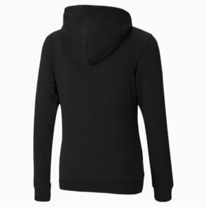 Classic Girls' Logo Hoodie, Puma Black-foil, extralarge