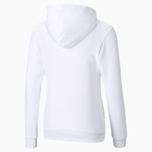 Classic Girls' Logo Hoodie, Puma White-foil, extralarge