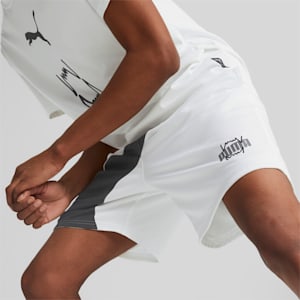 Flare Men's Basketball Shorts, PUMA White-PUMA Black