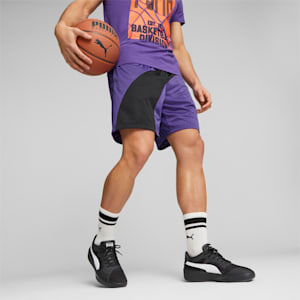 Flare Men's Basketball Shorts, Team Violet-PUMA Black, extralarge
