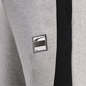 Dime Men's Basketball Trackpants, Medium Gray Heather-Puma Black, extralarge-IND