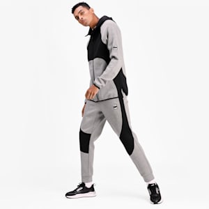 Dime Men's Basketball Trackpants, Medium Gray Heather-Puma Black, extralarge-IND
