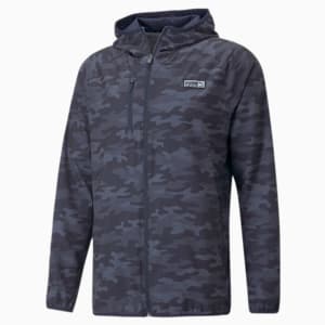 EGW Hooded Men's Golf Jacket, Navy Blazer-Camo
