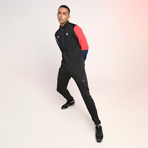 BMW M Motorsport Slim Fit Men's Track Jacket, Puma Black-Marina-Blueprint-High Risk Red, extralarge-IND
