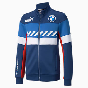 BMW M Motorsport Kid's Speed Driver Series Track Jacket, Marina-Blueprint-High Risk Red