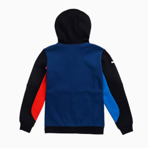 BMW M Motorsport Full-Zip Kid's Sweat Shirt, Puma Black-Marina-Blueprint-High Risk Red, extralarge-IND