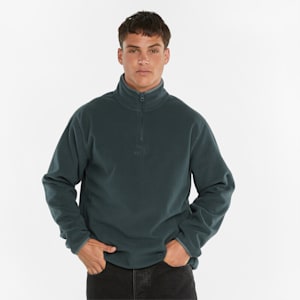Classics Polar Fleece Half-Zip Men's Jacket, Green Gables