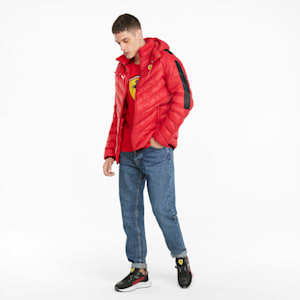 Ferrari Race T7 EcoLite Regular Fit Men's Down Jacket, Rosso Corsa, extralarge-IND