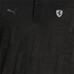 Ferrari Style Jacquard Slim Fit Men's Polo, Puma Black, extralarge-IND