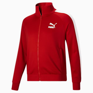 Iconic T7 Men's Track Jacket Big &amp; Tall, High Risk Red-Puma White, extralarge