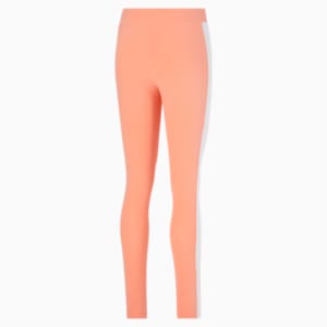 Iconic T7 Women's Leggings, Peach Pink-Puma White