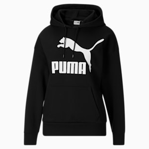 Classics Women's Logo Hoodie, hasta Puma Black, extralarge