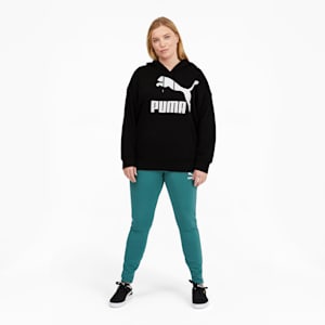 Sudadera con capucha y logo Classics para mujer, Puma Black