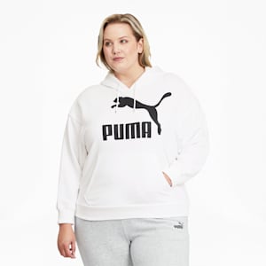 Sudadera con capucha y logo Classics para mujer, Puma White-Puma Black