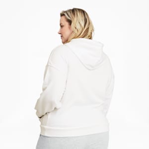 Classics Women's Logo Hoodie PL, Puma White-Puma Black, extralarge