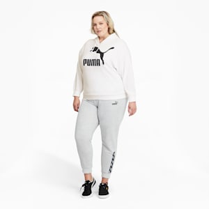 Sudadera con capucha y logo Classics para mujer, Puma White-Puma Black, extralarge