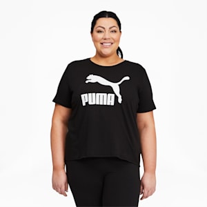 Camiseta con logo Classics PL para mujer, Puma Black