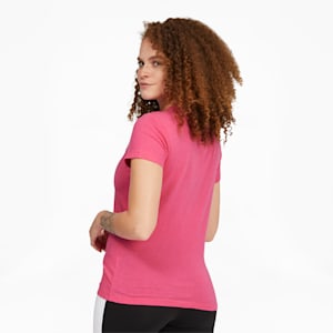 Camiseta Classics con logotipo para mujer, Sunset Pink-Silver