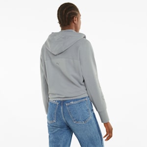 Mercedes AMG Petronas F1 Women's Regular Fit Hooded Sweat Jacket, Mercedes Team Silver, extralarge-IND